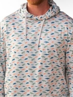 Burlebo Fly Life Performance Men's Multicolor Patterned Hoodie- L